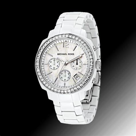 montre michael kors blanche|Michael Kors diamond watch women's.